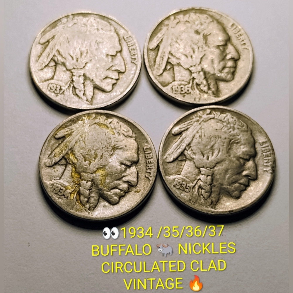 ✅‼️ Buffalo Nickels Set CLAD VINTAGE CIRCULATED 🔥🐃